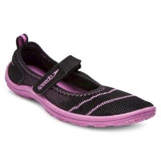 Speedo Womens Mary Jane Water Shoes Black & Pink   Small