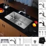 Kraus KHU10030KPF2210KSD30SN 30 inch Undermount Single Bowl Stainless Steel Kitchen Sink with Satin Nickel Kitchen Faucet and Soap Dispenser