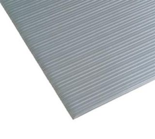 NoTrax Comfort Rest Anti Fatigue Floor Mat, 3 x 10 ft, 9/16 in Thick, Ribbed, Silver