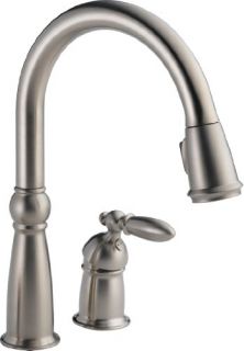 Delta 955SSDST Victorian SingleHandle PullOut Kitchen Faucet Brilliance Stainless