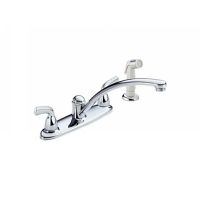 Delta Faucet B2410LF Foundations Two Handle Centerset Kitchen Faucet with Side S