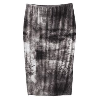 Mossimo Womens Knit Midi Skirt   Gray Print S