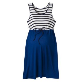 Merona Maternity Sleeveless Color block Dress   Blue XL