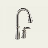 Delta Faucet 9955 SS DST Victorian Single Handle Pull Out Spray Bar Faucet