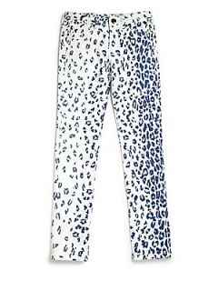 Joes Girls Leopard Print Denim Leggings   Blue White