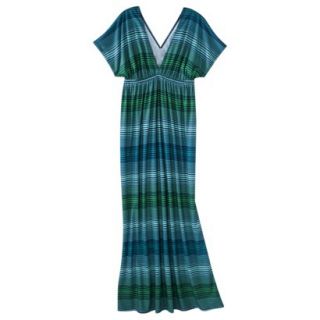 Merona Womens Knit Kimono Maxi Dress   Blue/Green   XS