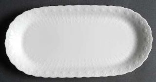 Mikasa White Silk Butter Tray, Fine China Dinnerware   All White,Embossed Floral