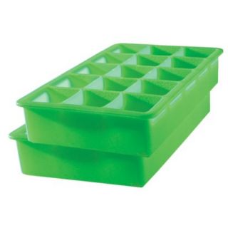 Tovolo Perfect Cube Silicone Ice Cube Trays, 2 pk   Green
