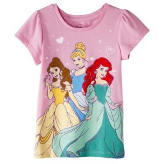 Disney Infant Toddler Girls Princesses Tee   Bright Pink 5T