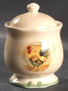 Gibson Designs Royal Rooster Sugar Bowl & Lid, Fine China Dinnerware   Multicolo