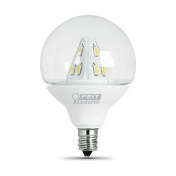 Feit Electric BPG161/2/CL/LED/RP LED Light Bulb, E12 Base, 2W (25W Equivalent) 3000K 165 Lumens