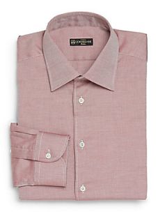 Solid Oxford Dress Shirt   Red