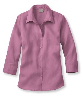 Washable Linen Shirt, Three Quarter Sleeve