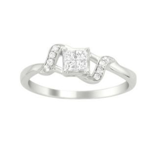 1/4 CT.T.W. Diamond Anniversary Ring in 14K White Gold   Size 6.5