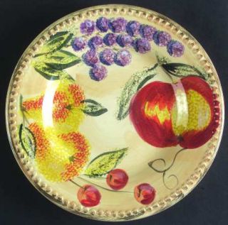 Tabletops Unlimited Frutas Salad Plate, Fine China Dinnerware   Embossed,Grapes,