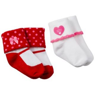 Just One YouMade by Carters Infant Girls 2 Pack Valentines Day Socks  