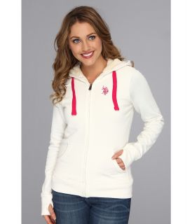 U.S. Polo Assn Classic Fleece Hoodie Womens Sweatshirt (Beige)