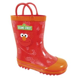 Sesame Street Toddler Boys Elmo Rain Boot   Red 11