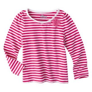 Circo Infant Toddler Girls Striped Long Sleeve Tee   Pink 3T