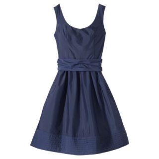 TEVOLIO Womens Taffeta Scoop Neck Dress with Removable Sash   Academy Blue   2
