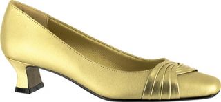 Womens Easy Street Tidal   Gold Satin Smooth Casual Shoes