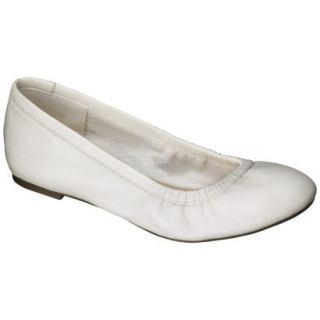 Girls Cherokee Hailey Genuine Leather Ballet Flats   White 6