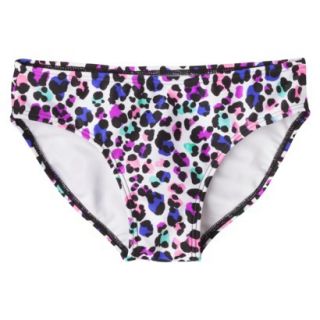 Xhilaration Girls Leopard Print Hipster Bikini Bottom   White XL