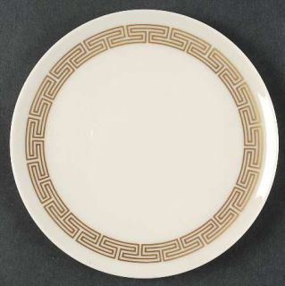 Lenox China Rondelle Bread & Butter Plate, Fine China Dinnerware   Gold Greek Ke