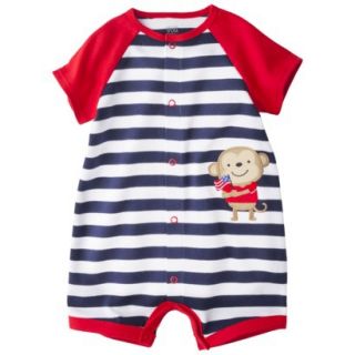 Just One YouMade by Carters Newborn Boys Striped Romper   Blue/Red 6 M