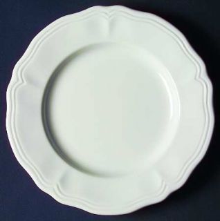  Federalist White Salad Plate, Fine China Dinnerware   White,Embossed Rim,S