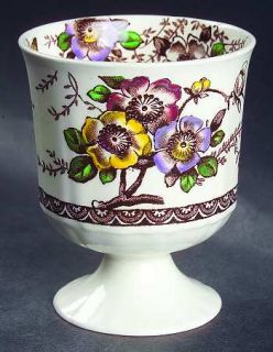 Alfred Meakin Medway Decor Dark Brown/Multicolor Double Egg Cup, Fine China Dinn