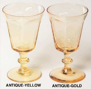Lenox Antique Yellow Wine Glass   Yellow