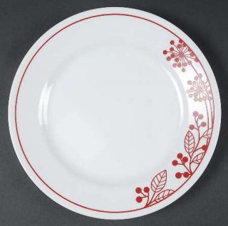 Corning Berries And Leaves Luncheon Plate, Fine China Dinnerware   Red Band & Le