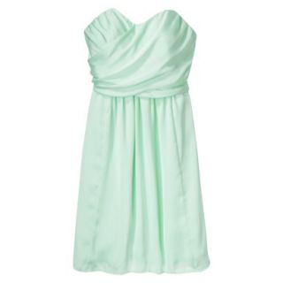 TEVOLIO Womens Plus Size Satin Strapless Dress   Cool Mint   16W