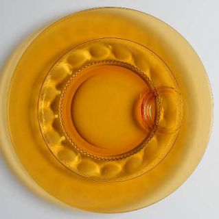 Colony Color Crown Gold (Honey) Snack Plate Only   Stem #77, Honey Gold