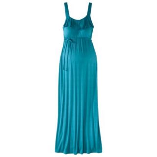 Liz Lange for Target Maternity Sleeveless Ruffled Maxi Dress   Turquoise M