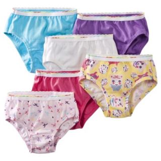 Hanes Toddler Girls 6 Pack Brief   Assorted Colors 4T