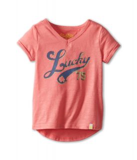 Lucky Brand Kids Lucky Clovers Tee Girls T Shirt (Red)