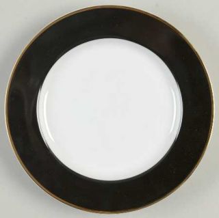 Ten Strawberry Street Halo Black Bread & Butter Plate, Fine China Dinnerware   B