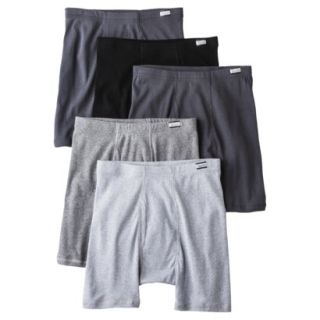 Hanes Mens 5pk Comfort Soft Waistband Boxer Briefs   Black/Grey   XL
