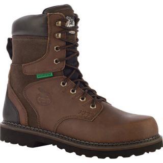 8in. Georgia Brookville Waterproof Work Boot   Dark Brown, Size 9 1/2 Wide,