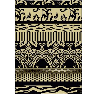 Impressions Classic Ivory/ Black Abstract Rug (79 X 11)