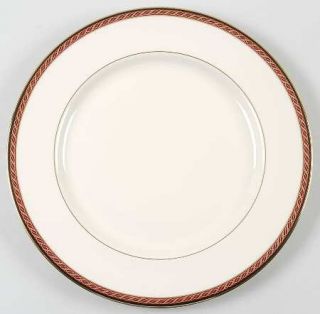 Lenox China Monroe Dinner Plate, Fine China Dinnerware   Presidential,Maroon  Ba