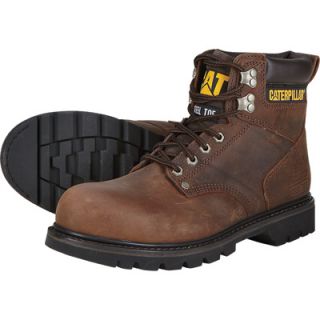 CAT 6In. 2nd Shift Steel Toe Boot   Dark Brown, Size 9 1/2, Model# P89586