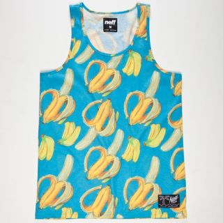 Going Bananas Mens Tank Blue In Sizes Medium, Large, Small, X Large For Me