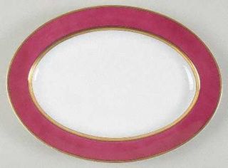 Fitz & Floyd Renaissance Magenta 14 Oval Serving Platter, Fine China Dinnerware