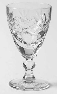 Royal Doulton Georgian Cordial Glass   Cut Criss Cross & Fan Design On Bowl