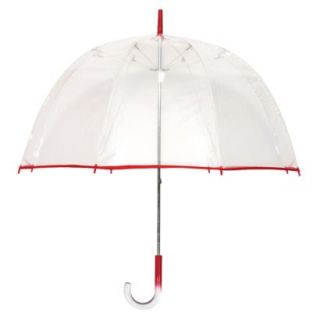 Futai Clear Bubble Umbrella with Red Trim