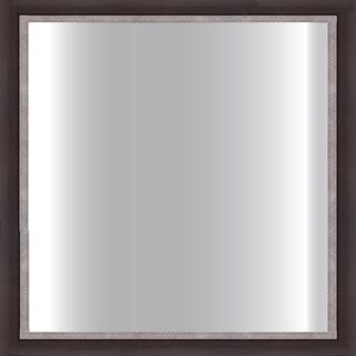 Dark Brown Framed Square 24 inch Glass Mirror (Dark brown/ pewter lipDimensions 24 inches x 24 inches  )