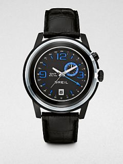 Breil Dual Time Strap Watch   Stainless Steel Black